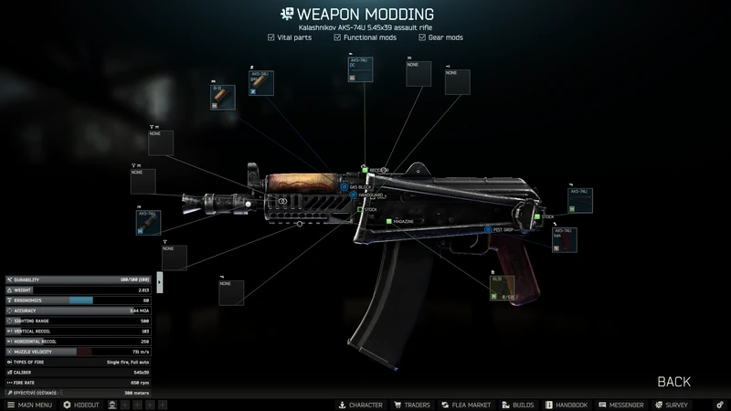 Modding screen
