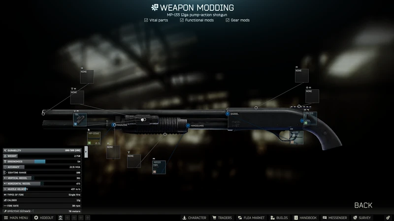 Modding screen